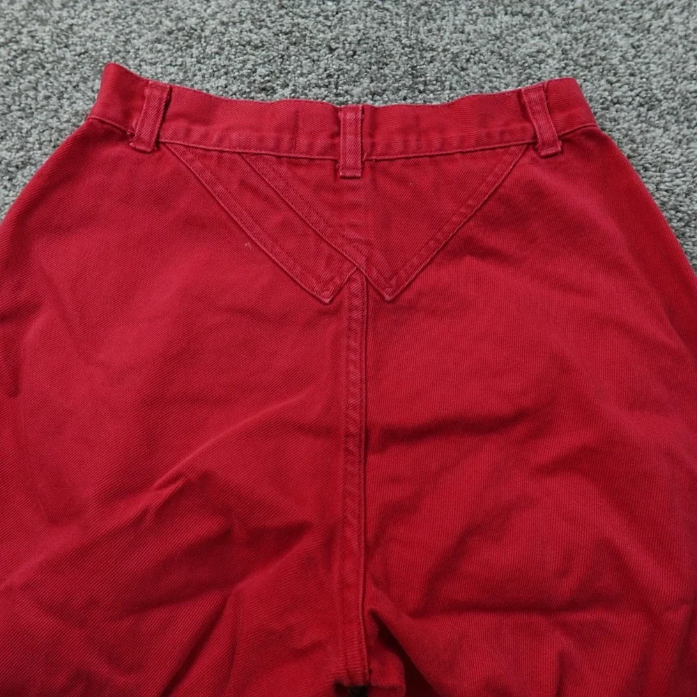 VTG Lawman Jeans Womens 9 Red Denim Pants Western Cowboy High Rise Bareback 80s